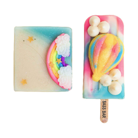 The Sass Bar Soap Hot Air Balloon + Rainbow (Set of 2)