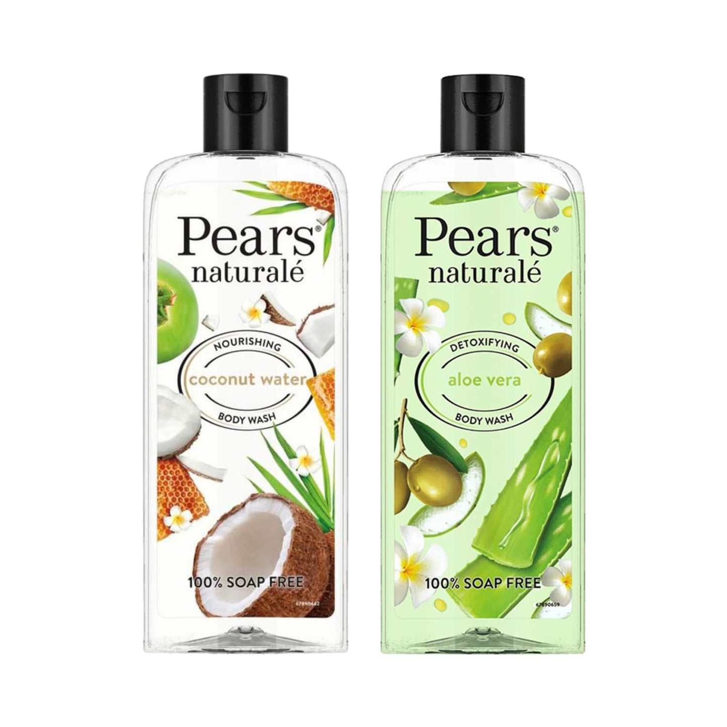 Pears Naturale Nourishing Coconut Water + Detoxifying Aloevera Bodywash Combo