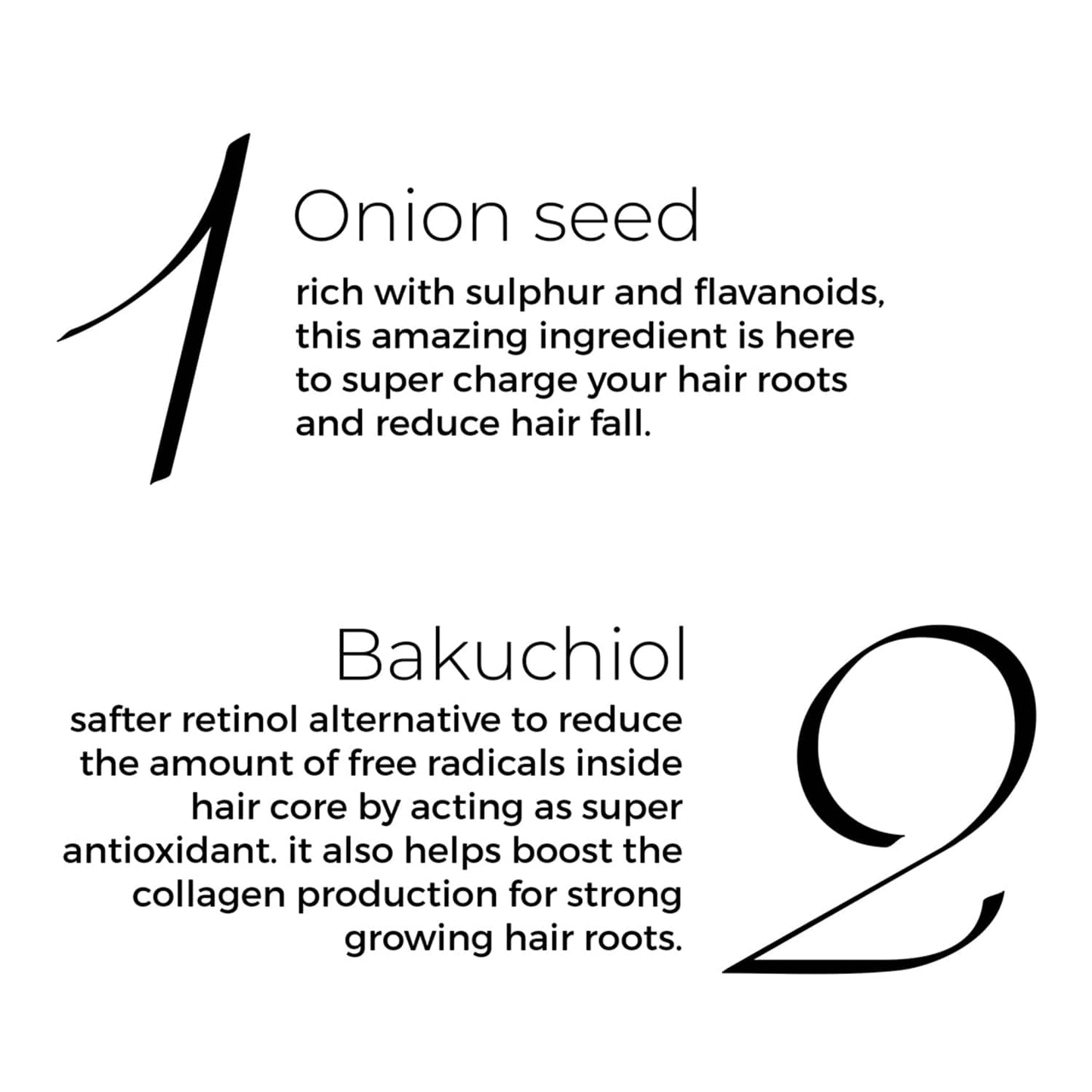 Brillare Onion & Bakuchiol Oil Shots For Hair Fall Reduction (48ml)