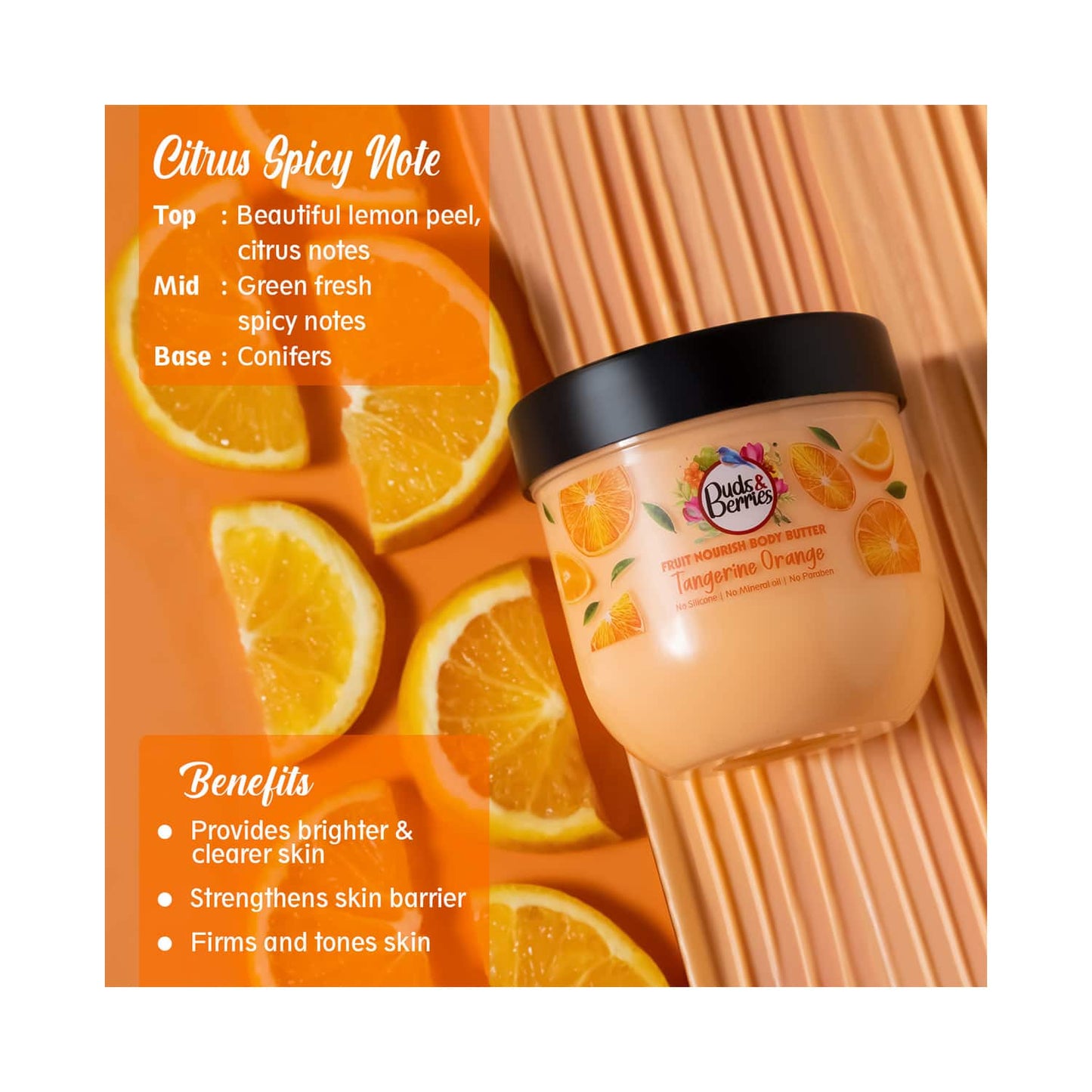 Buds & Berries Tangerine Orange Body Butter (200ml)