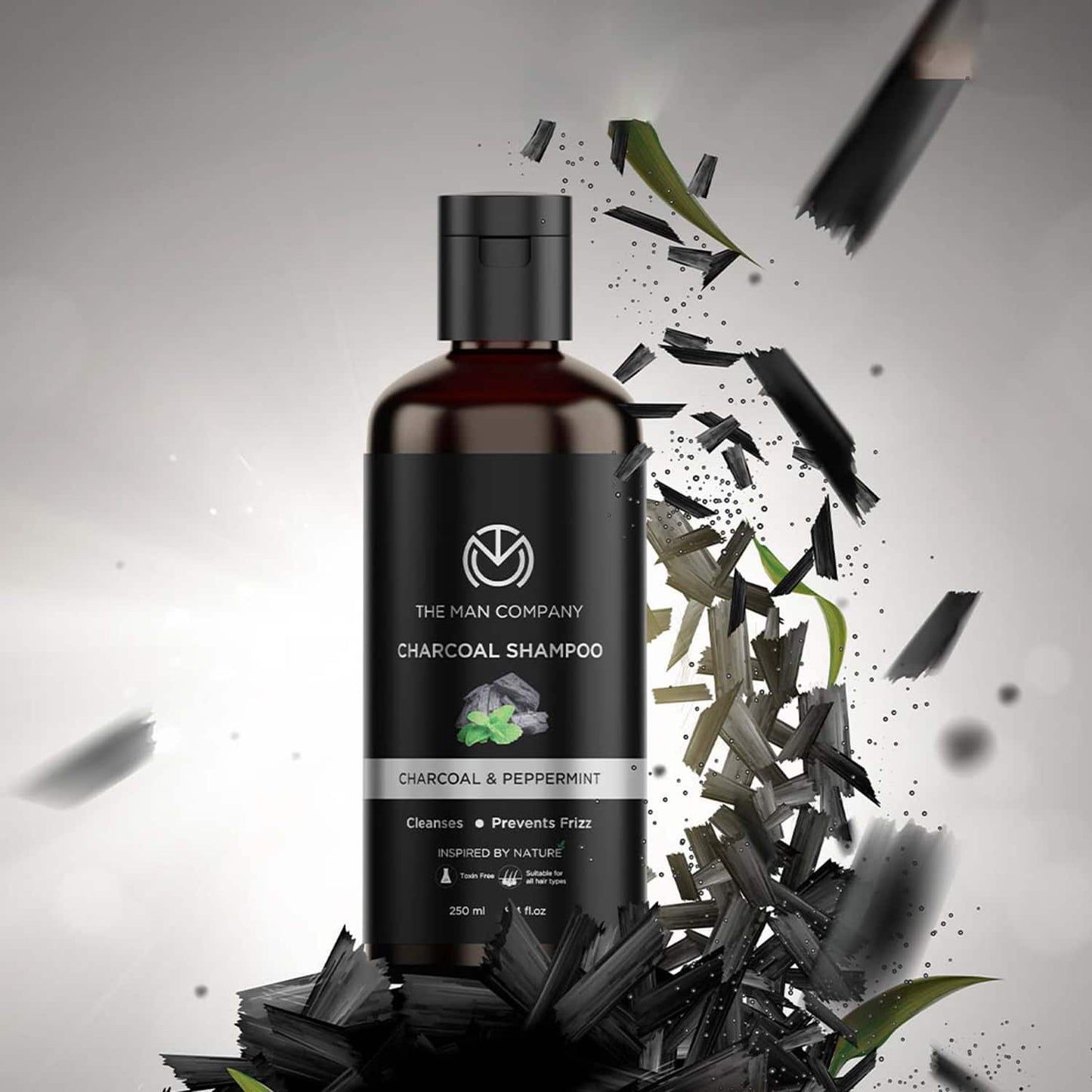 The Man Company Charcoal Peppermint & Clove Shampoo (250ml)