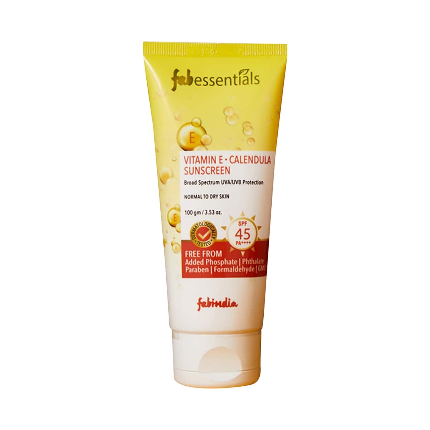 Fabessentials by Fabindia Vitamin E Calendula Sunscreen (100g)