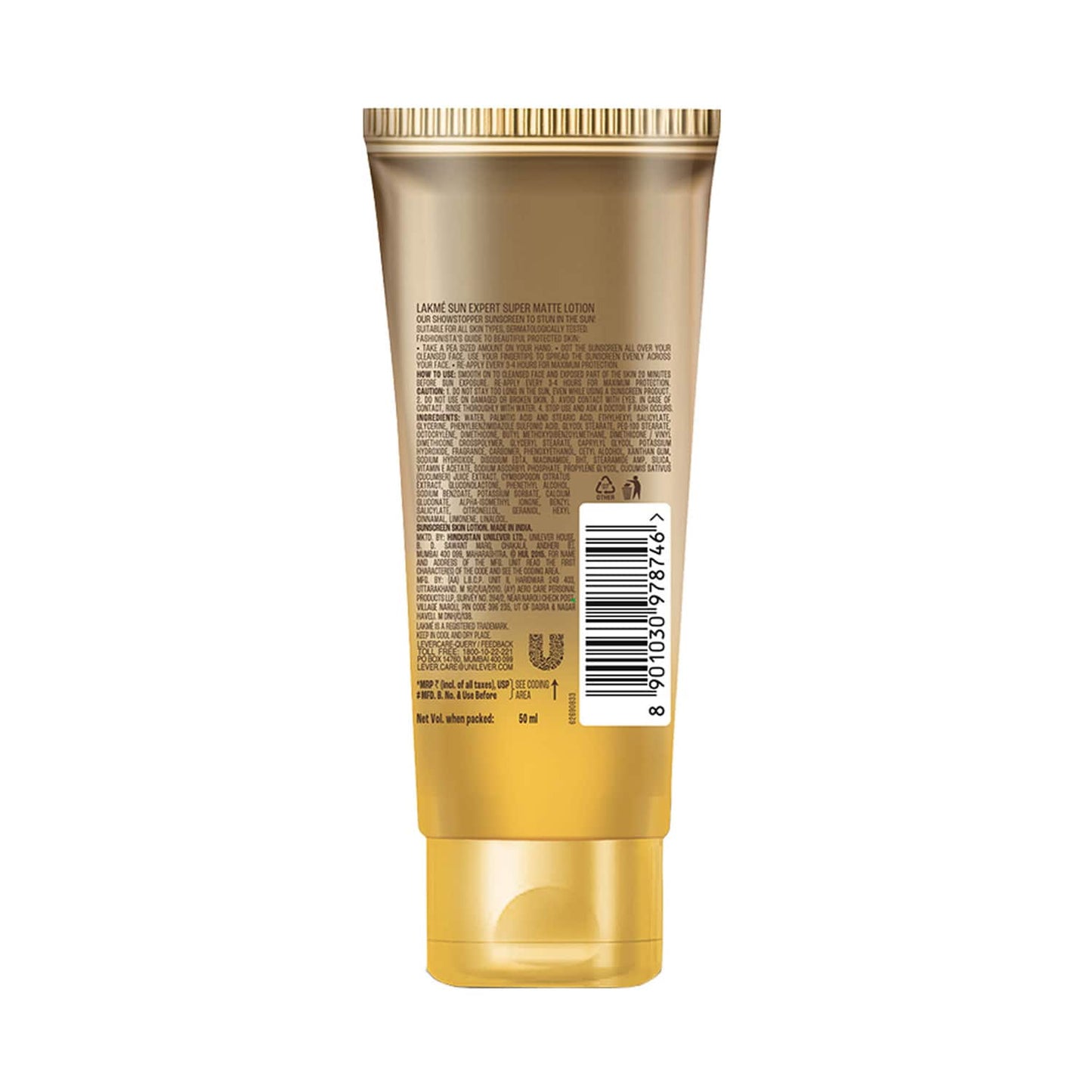 Lakme Sun Expert SPF 50 PA+++ Ultra Matte Lotion Sunscreen (50ml)