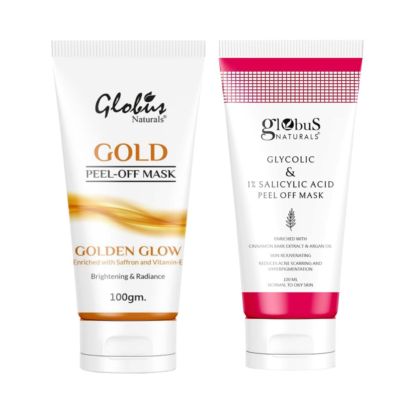 Globus Naturals Brightening & Anti Acne Peel Off Mask Combo (2 Pcs)