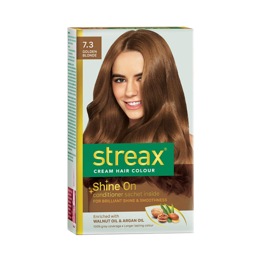 Streax Hair Colour - 7.3 Golden Blonde (35gm+25ml)