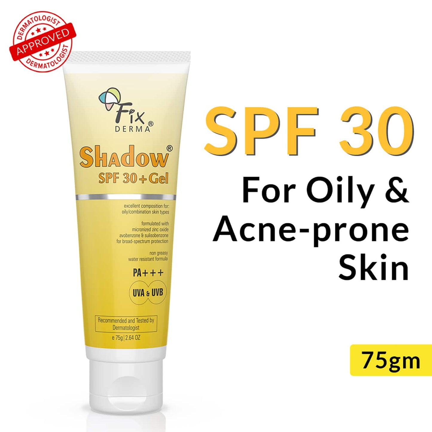 Fixderma Shadow SPF 30+ Gel - (75g)