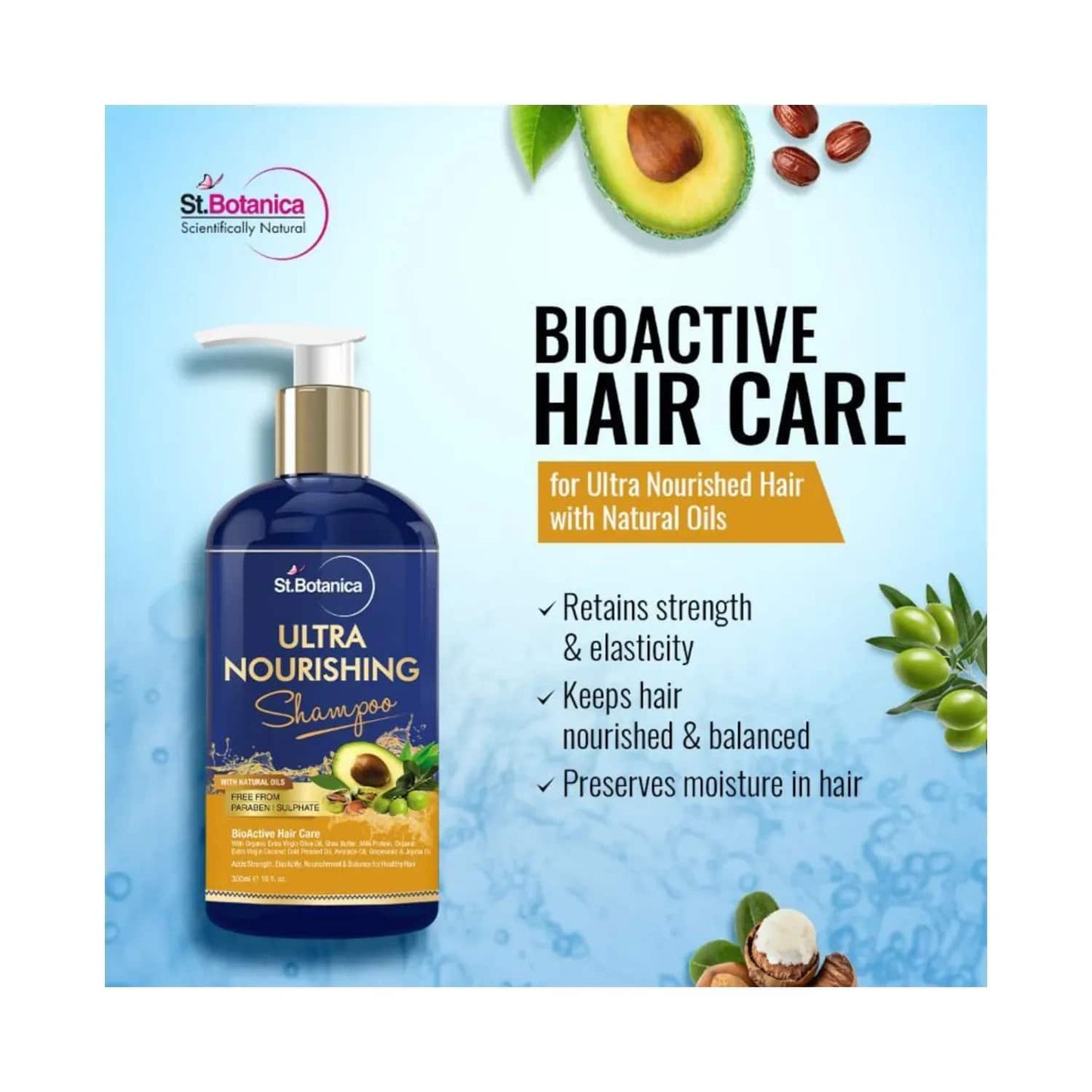 St.Botanica Ultra Nourishing Hair Shampoo - (300ml)