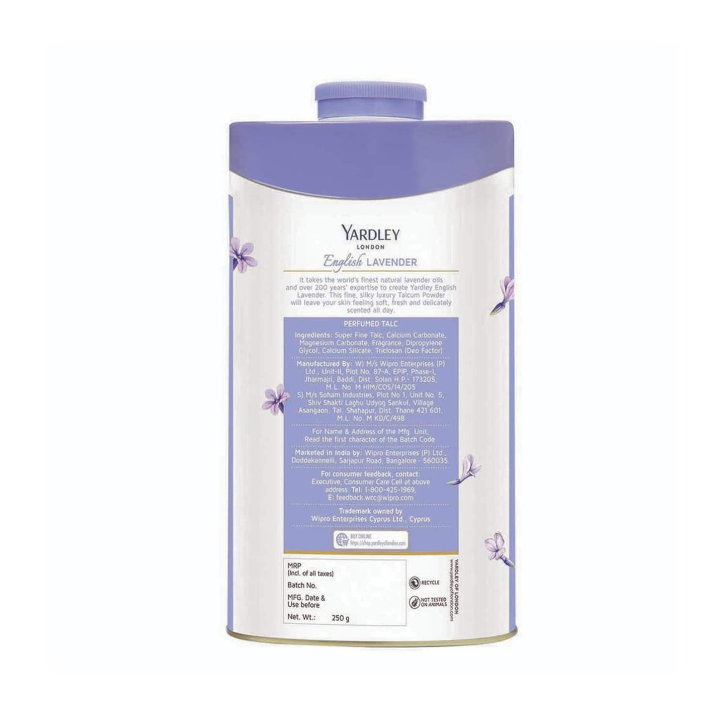 Yardley London English Lavender Perfumed Talc (250g)