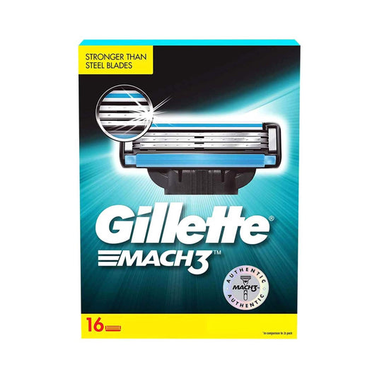 Gillette Mach 3 Bladed Shaving Cartridges Razor (16Pcs)