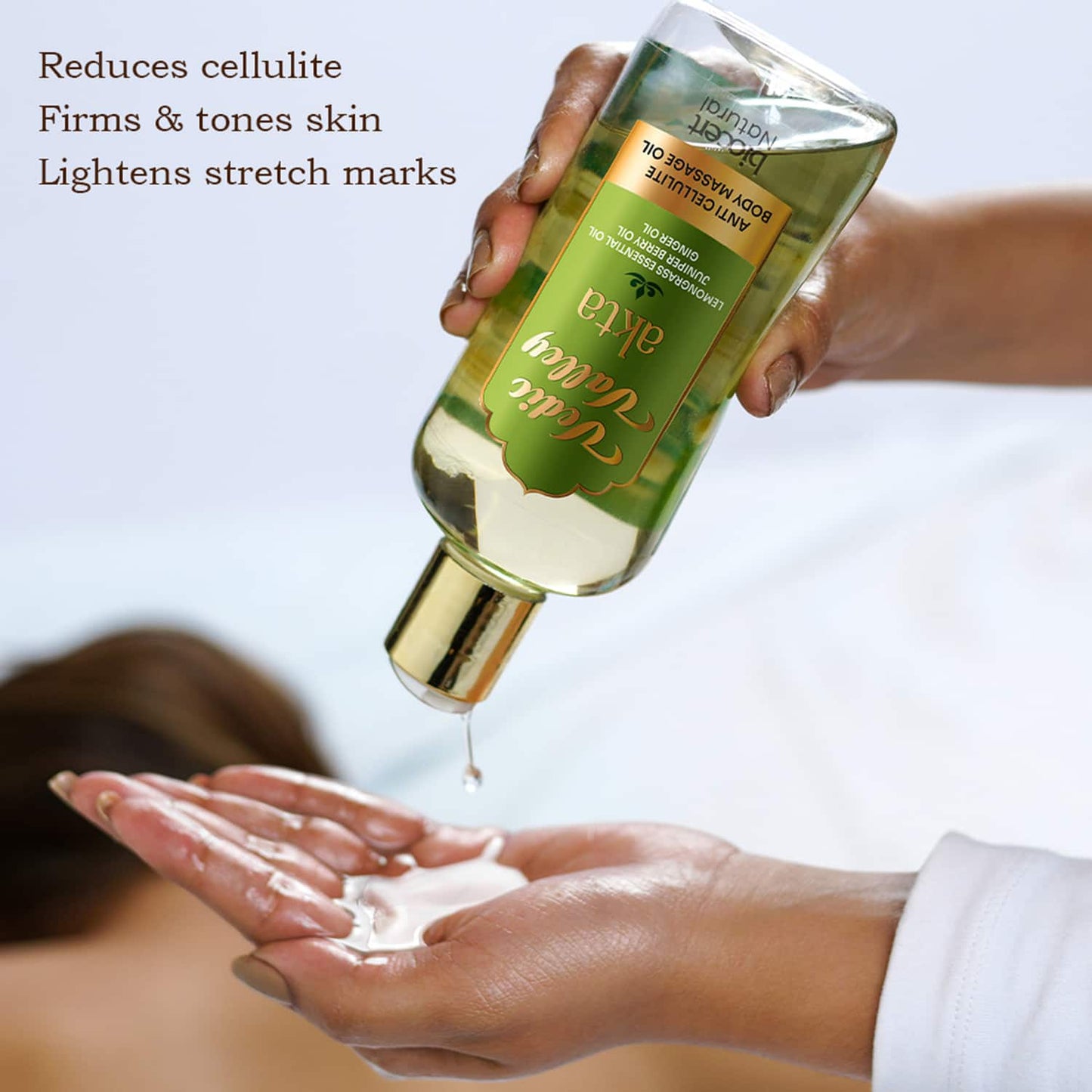 Vedic Valley Lemongrass Anti Cellulite Natural Body Massage Oil - (300ml)