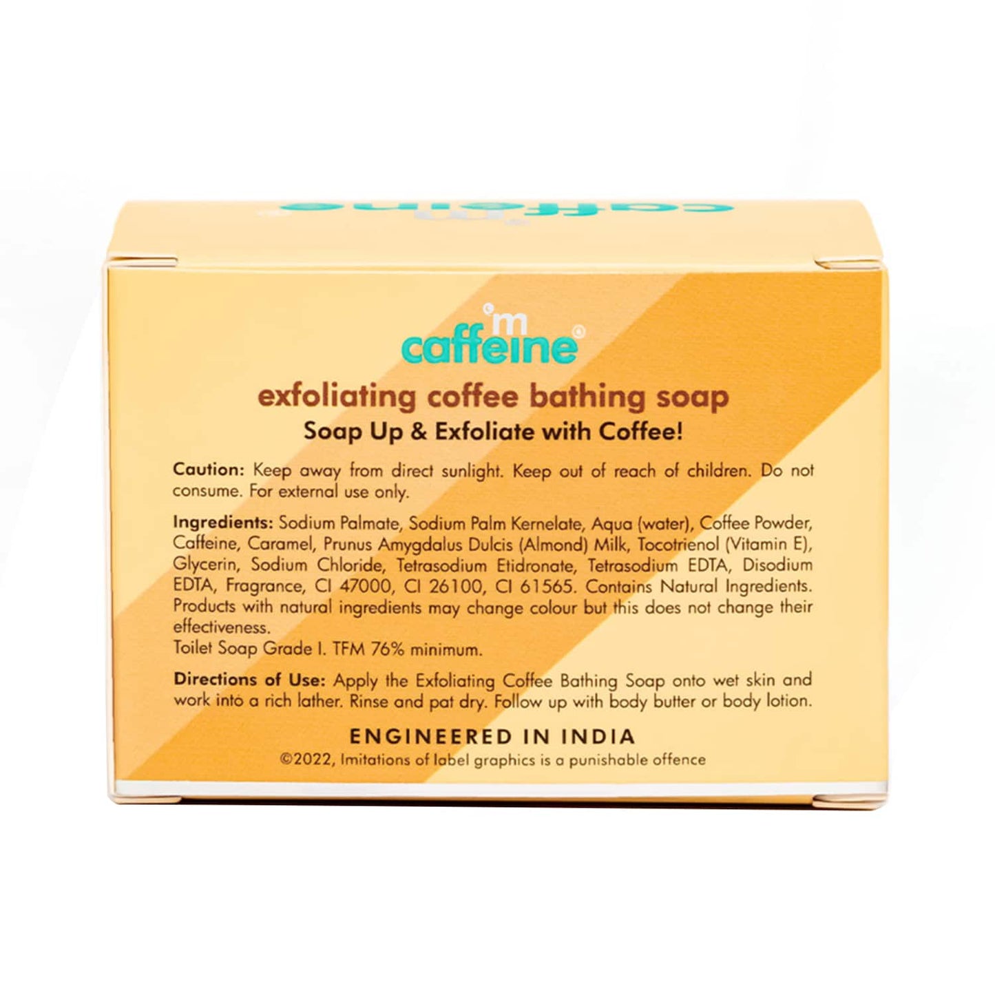 mCaffeine Exfoliating Coffee Bath Soap with Caramel & Almond Milk (75g)