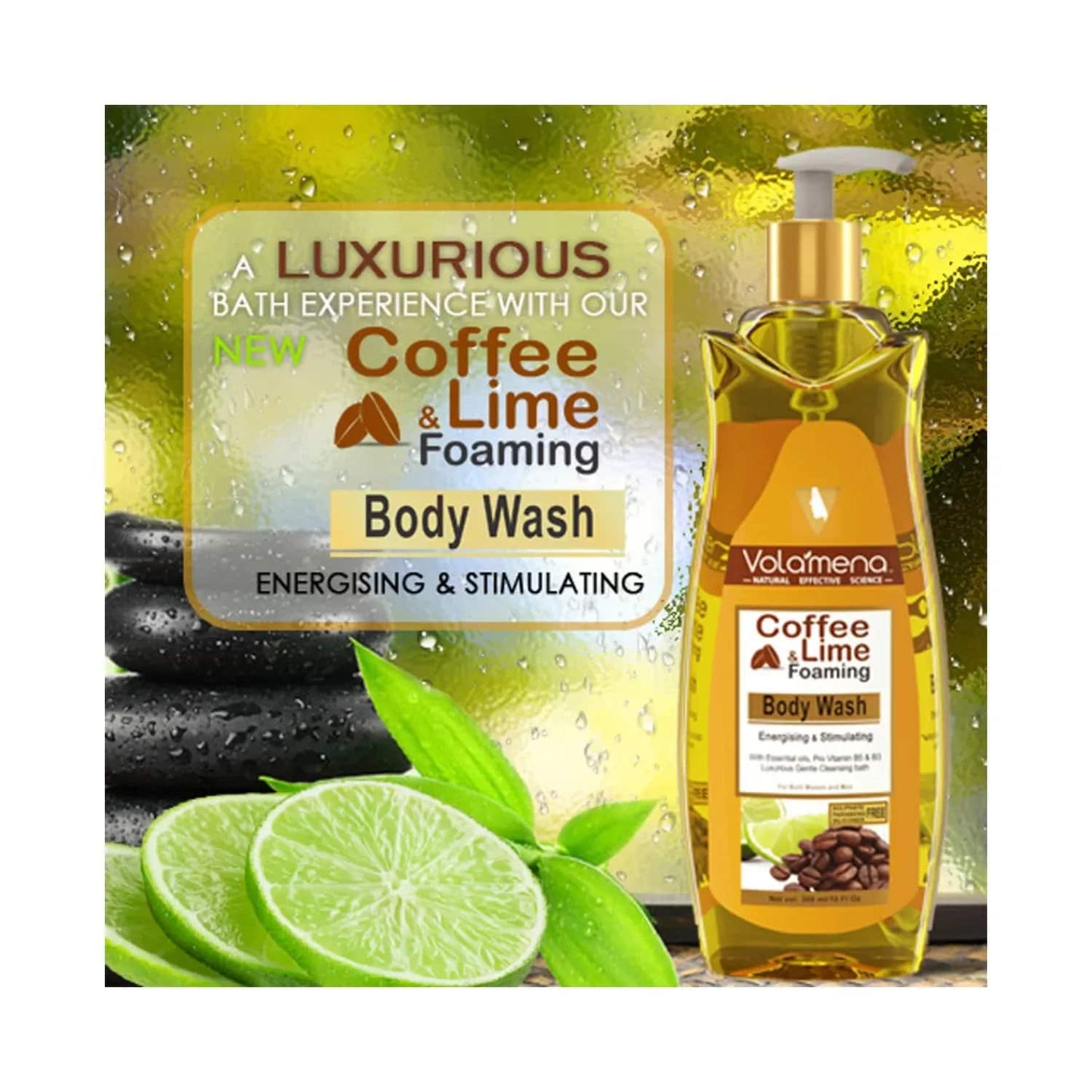 Volamena Coffee And Lime Foaming Body Wash (300ml)