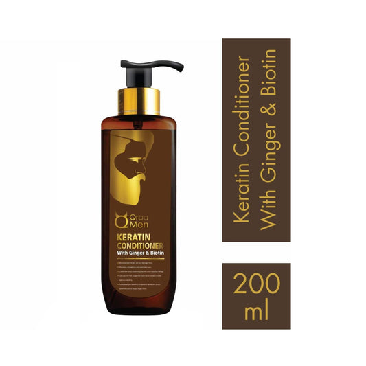 Qraamen Men Keratin Conditioner with Ginger and Biotin (200 ml)