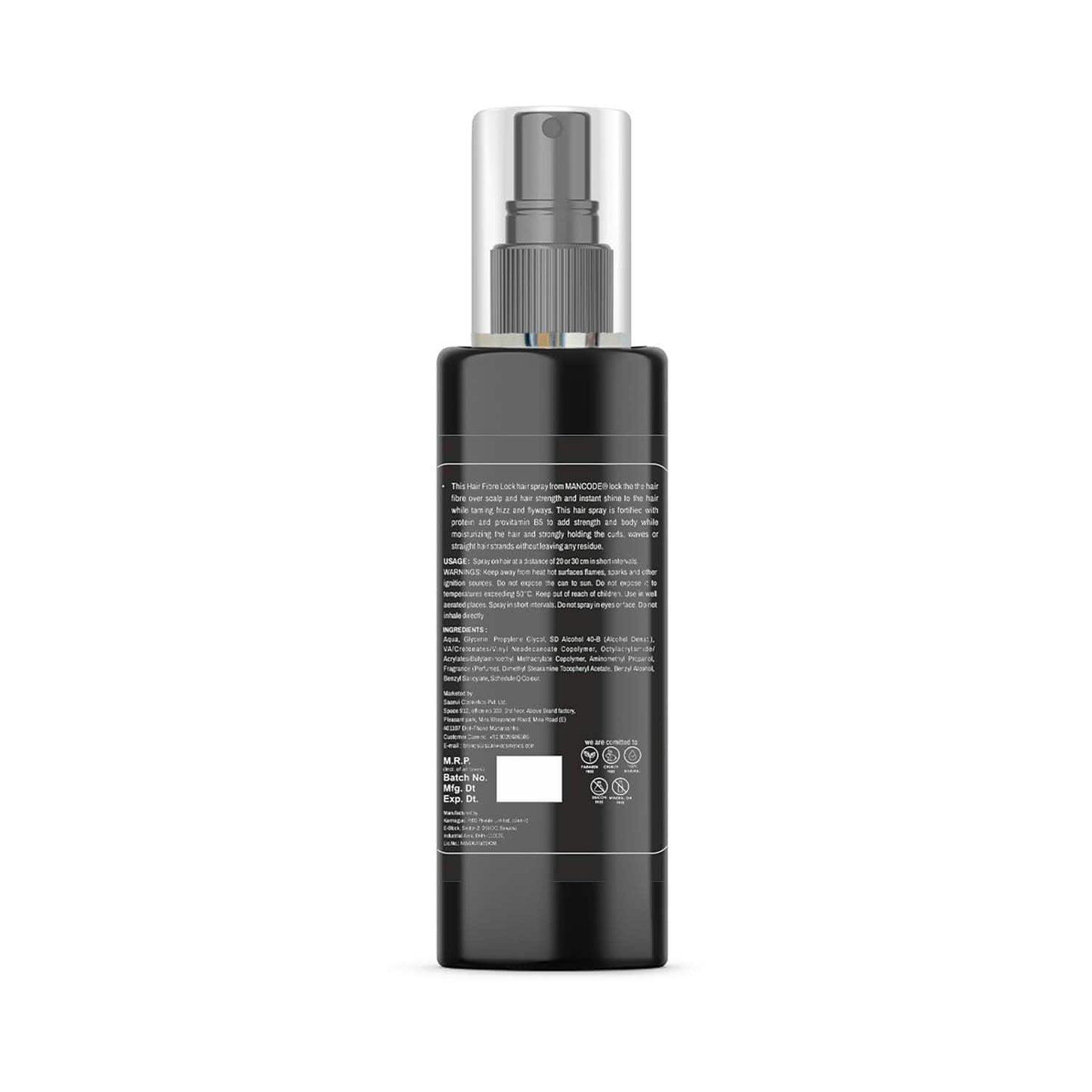 Mancode Hair Fibre Lock Lightweight Hair Spray For Hair Styling Delivers Instant Hold (100 ml)