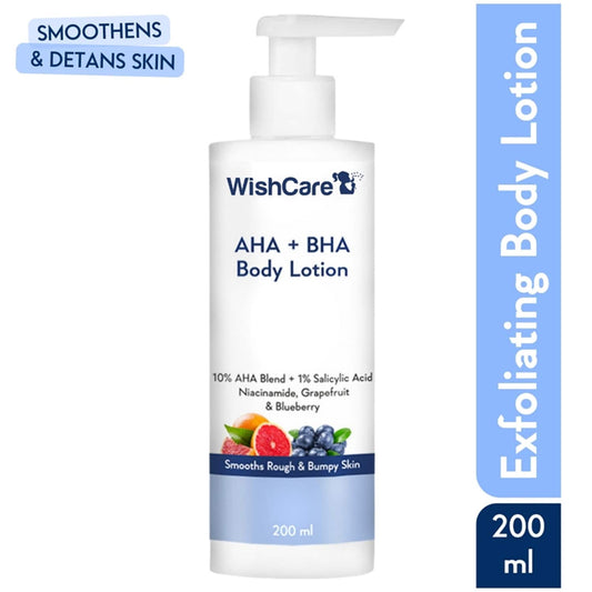 WishCare 10% AHA + 1% BHA Body Lotion With Niacinamide (200ml)