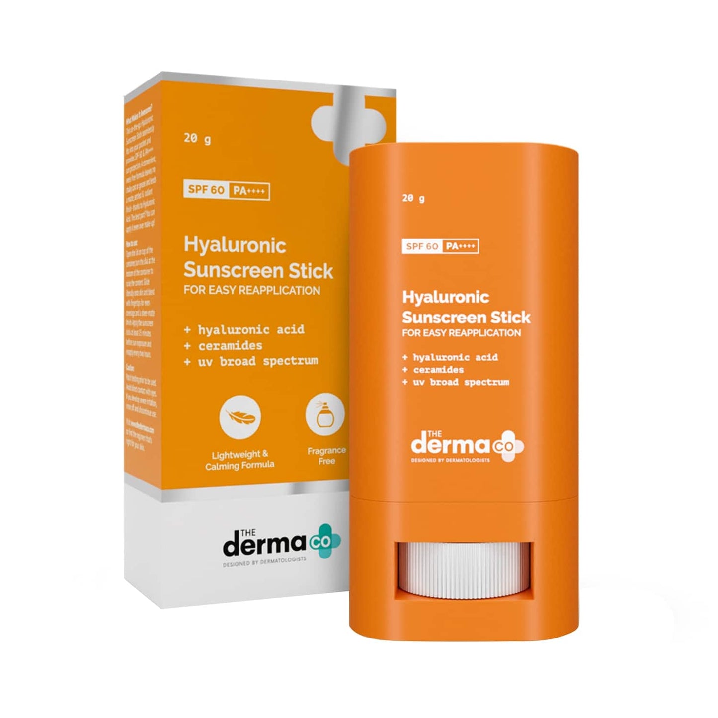 The Derma Co Hyaluronic Sunscreen Stick For Easy Reapplication With SPF 60 Pa++ (20g)