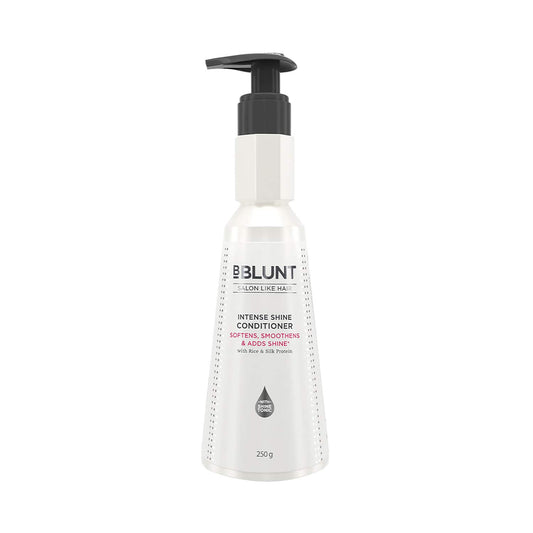 BBlunt Intense Shine Conditioner With Rice & Silk Protein For Softer & Shinier Hair (250g)