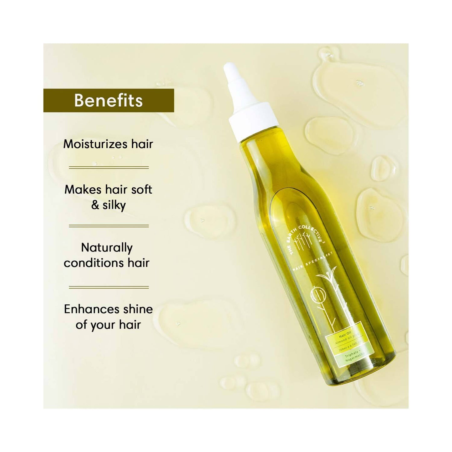 The Earth Collective Hair Oil - Almond Oil Plus (200 ml)