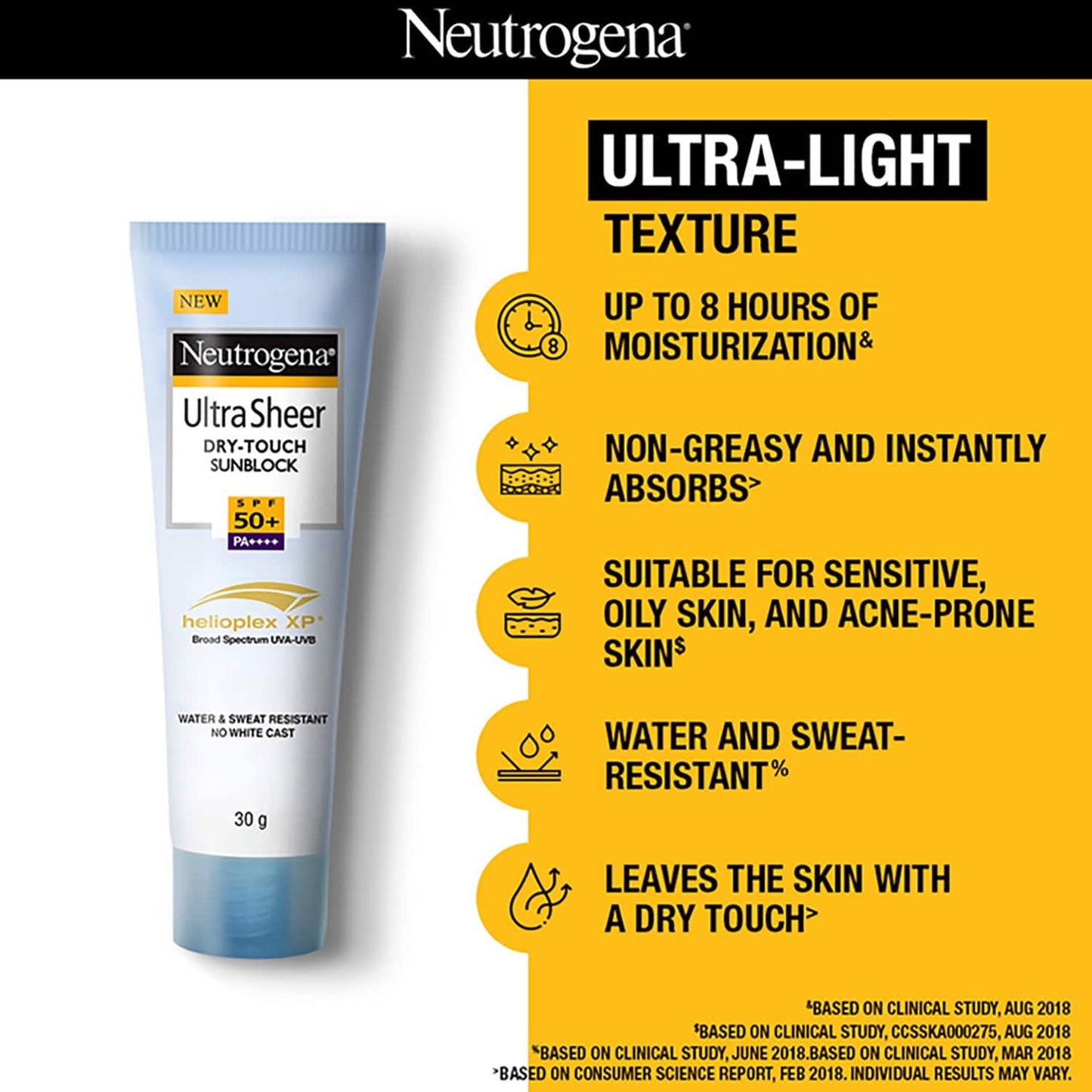 Neutrogena Ultra Sheer Dry Touch Sunscreen - SPF50 (30ml)