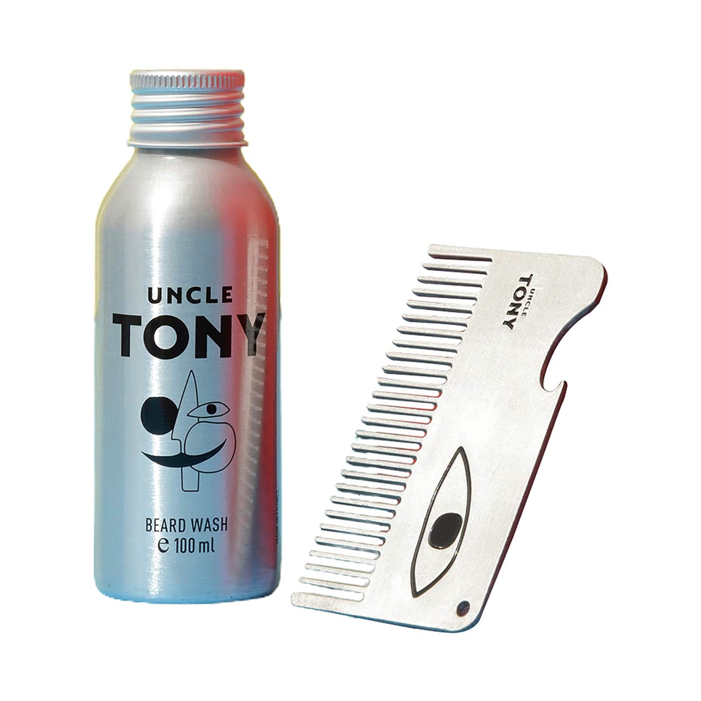 Uncle Tony Beard Wash + Comb Set (2 pcs)