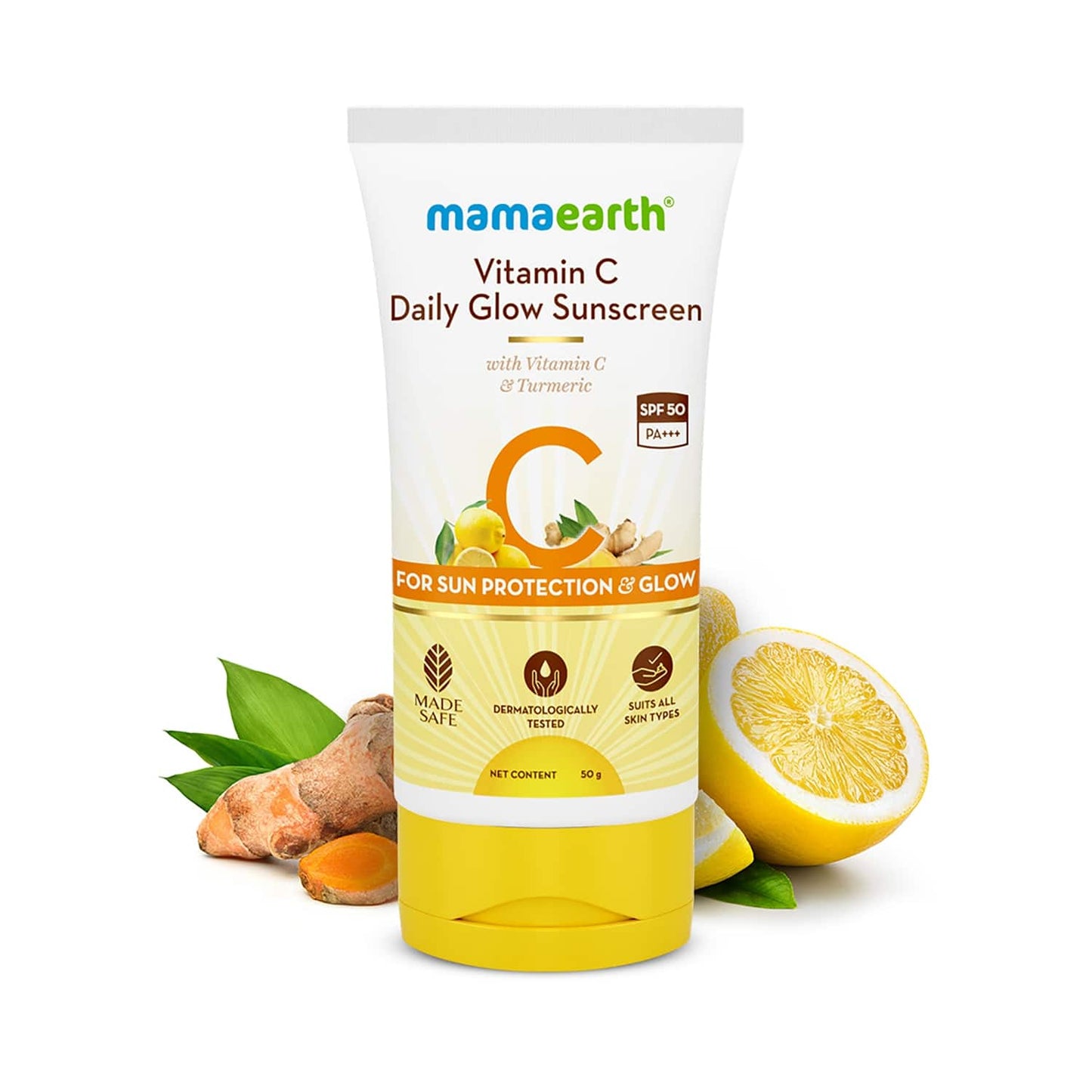 Mamaearth Vitamin C Daily Glow Sunscreen SPF 50 PA++ (50g)