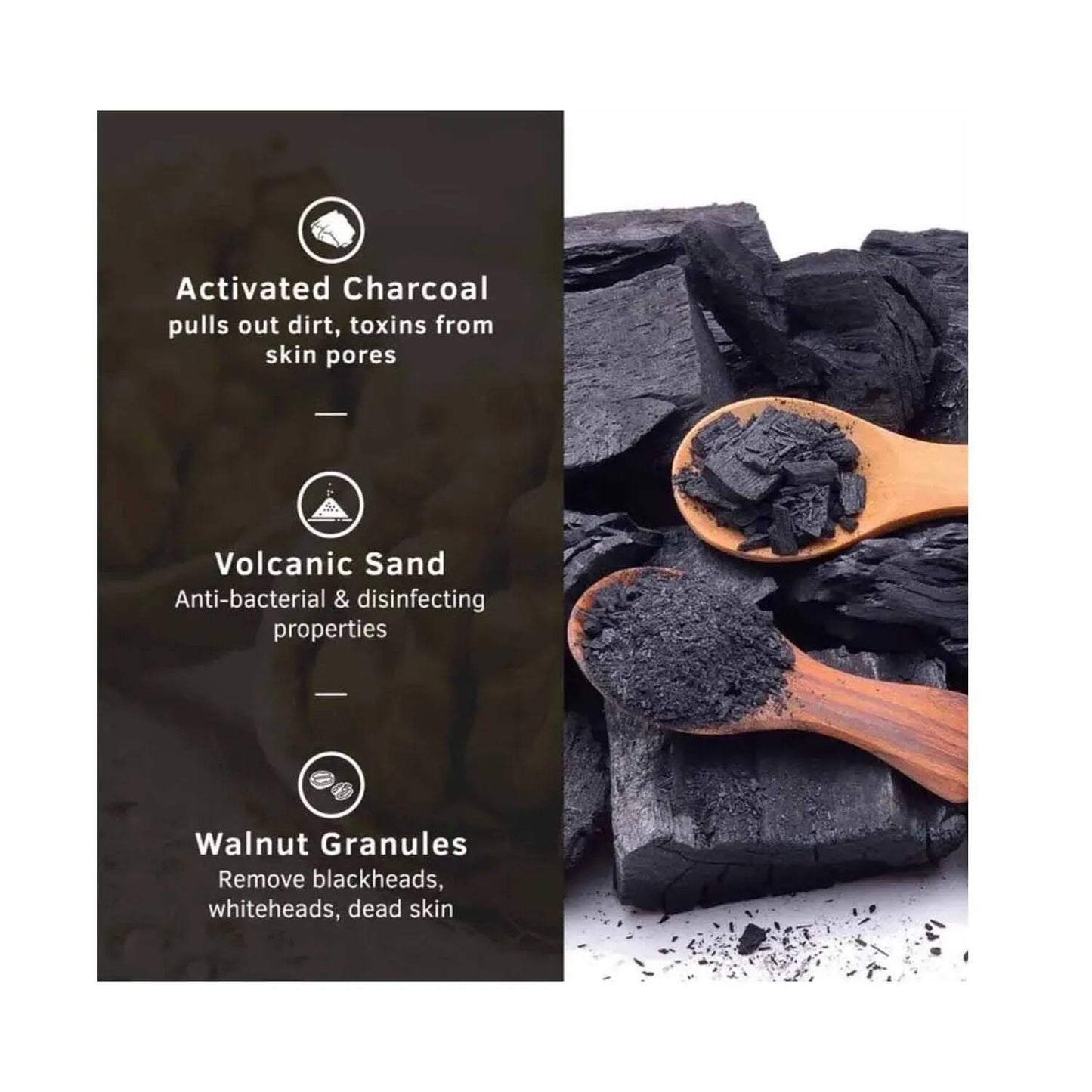 Ustraa Activated Charcoal Face Scrub - (100g)