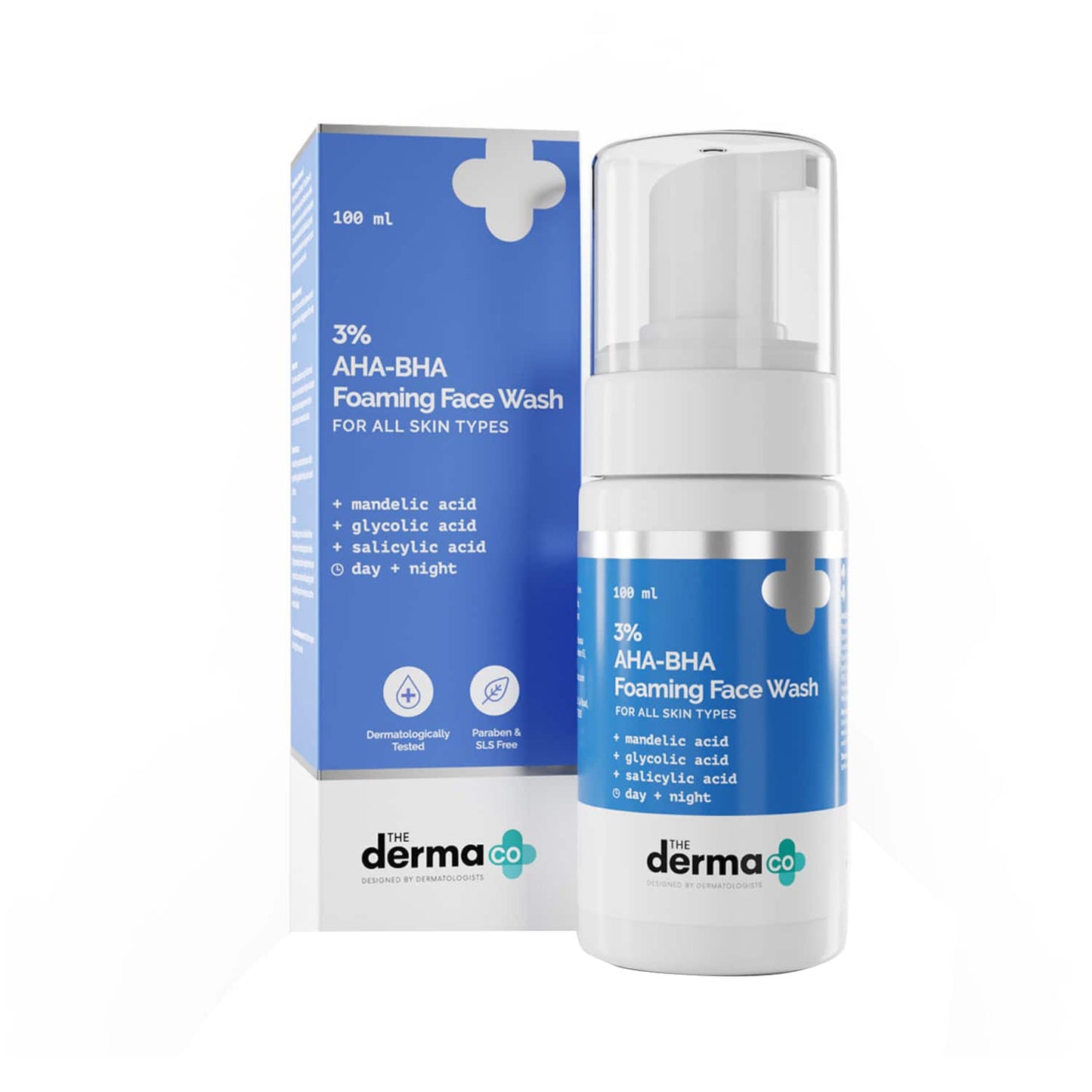 The Derma Co 3% AHA-BHA Foaming Daily Face Wash (100ml)