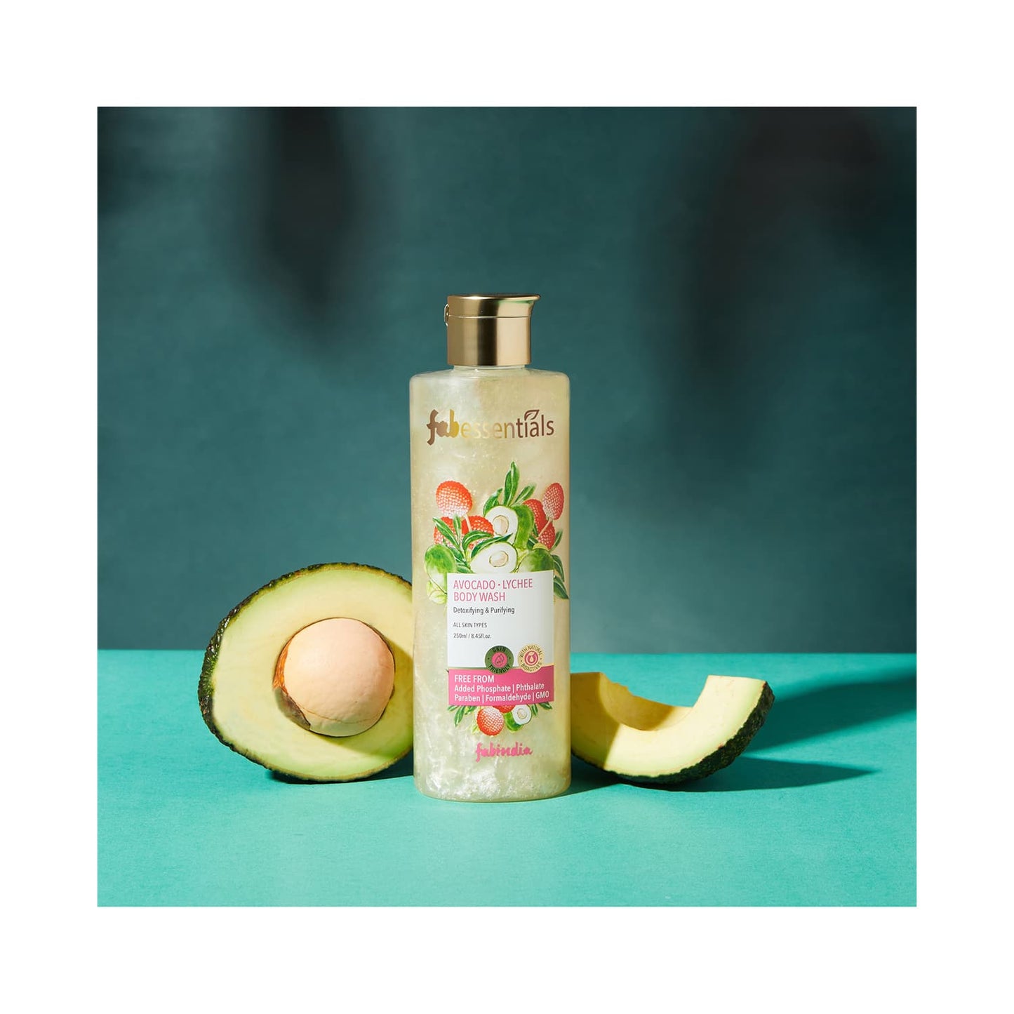 Fabessentials by Fabindia Avocado Lychee Body Wash Infused With Almond Oil (250ml)