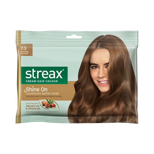 Streax Hair Colour - 7.3 Golden Blonde (25gm+20ml)