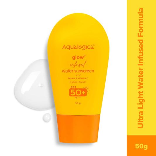 Aqualogica Glow+ Infused Water Sunscreen With SPF 50+ PA++++ (50 g)