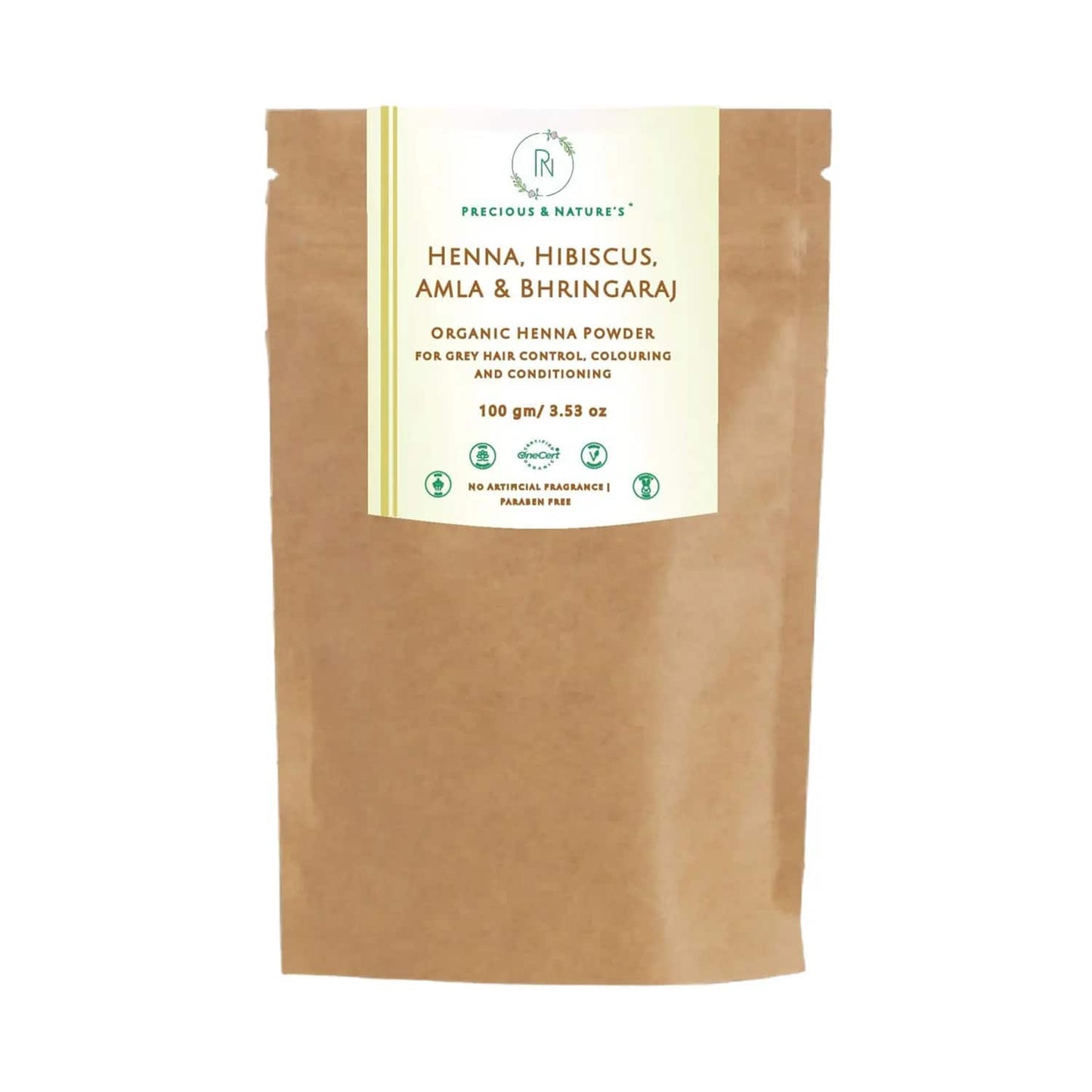 Precious & Nature's Certified Organic Henna Powder (100g)