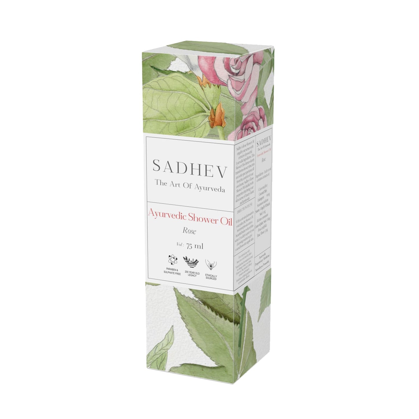 Sadhev Ayurvedic Rose Shower Oil (75ml)