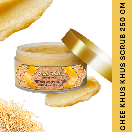 Vedic Valley Ghee & Khus Khus Detan Body Scrub (250g)