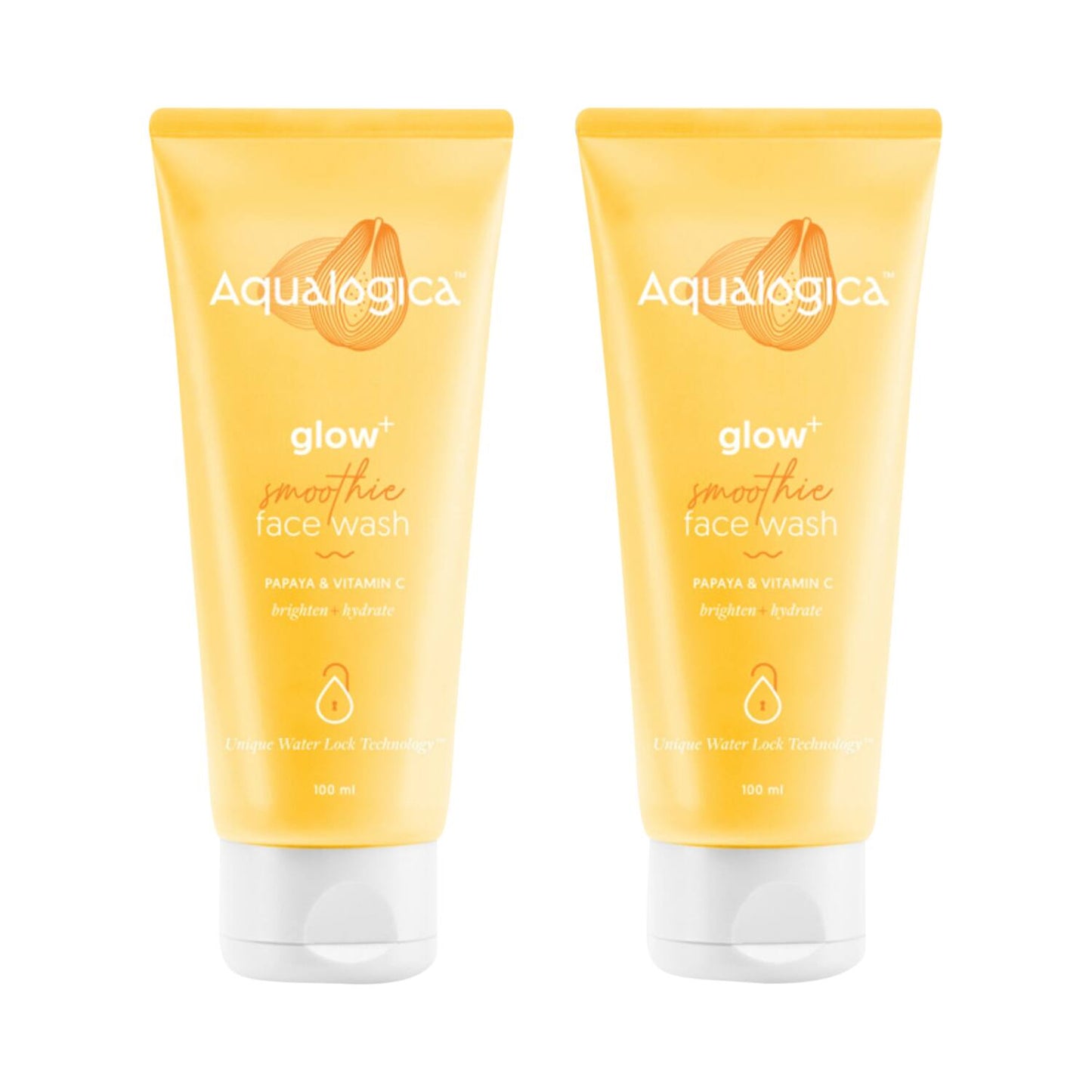 Aqualogica Glow+ Smoothie Face Wash -(100ml)(Pack of 2) Combo