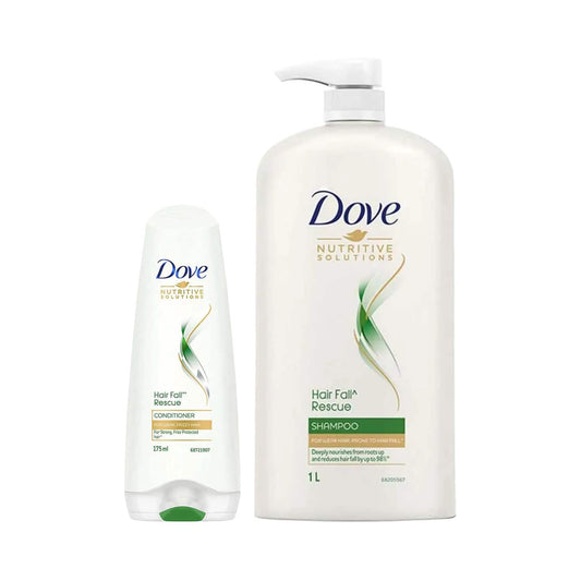 Dove Hair Fall Rescue Shampoo (1000 ml) + Conditioner (175 ml) Combo