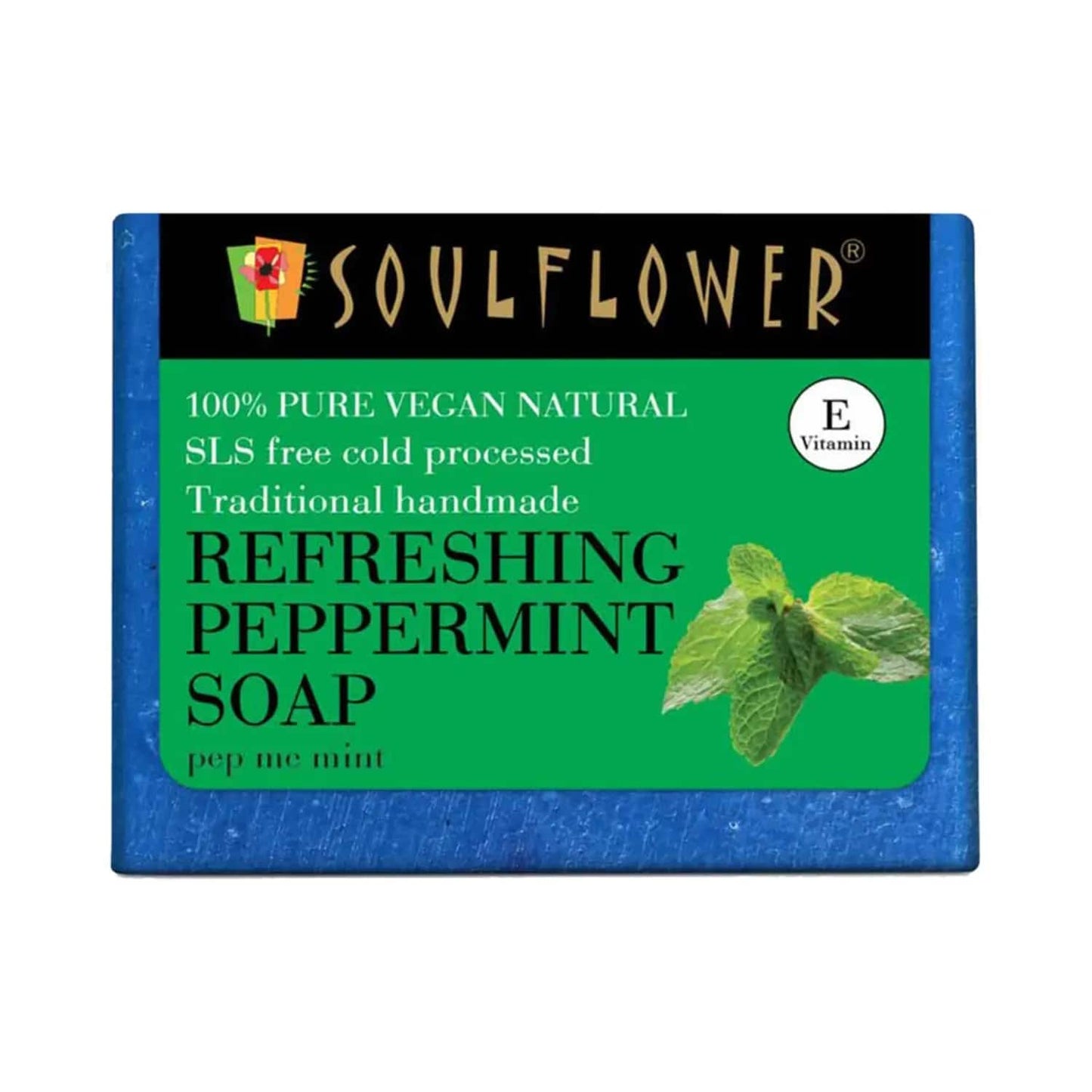 Soulflower Refreshing Peppermint Soap - (150g)