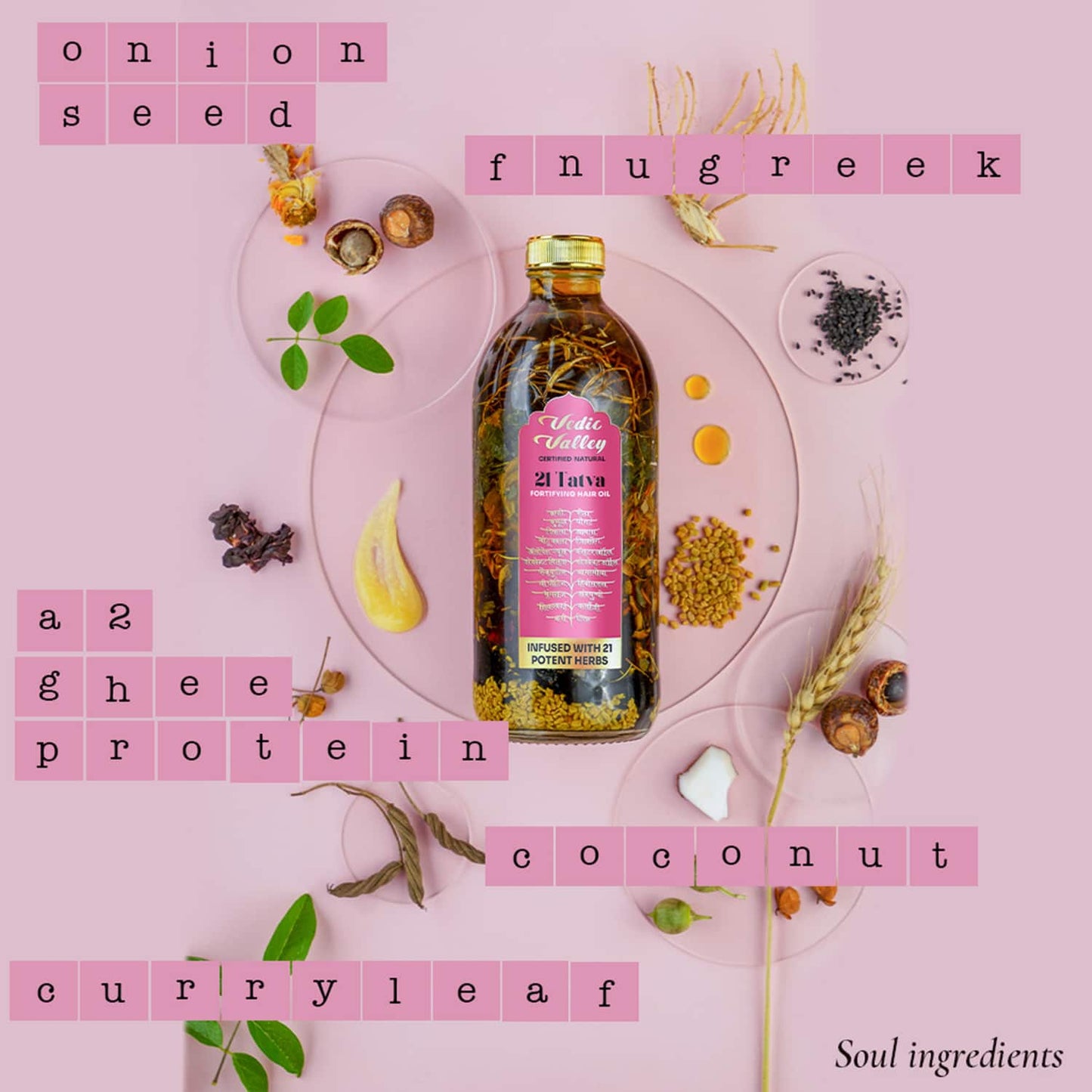 Vedic Valley 21 Tatva Hair Oil With Refill (800ml)