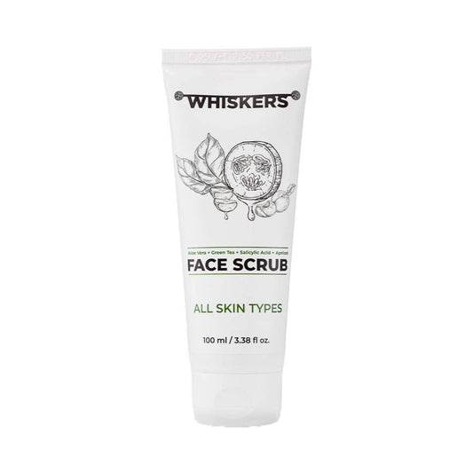 WHISKERS Aloe Vera Face Scrub For Men (100 ml)