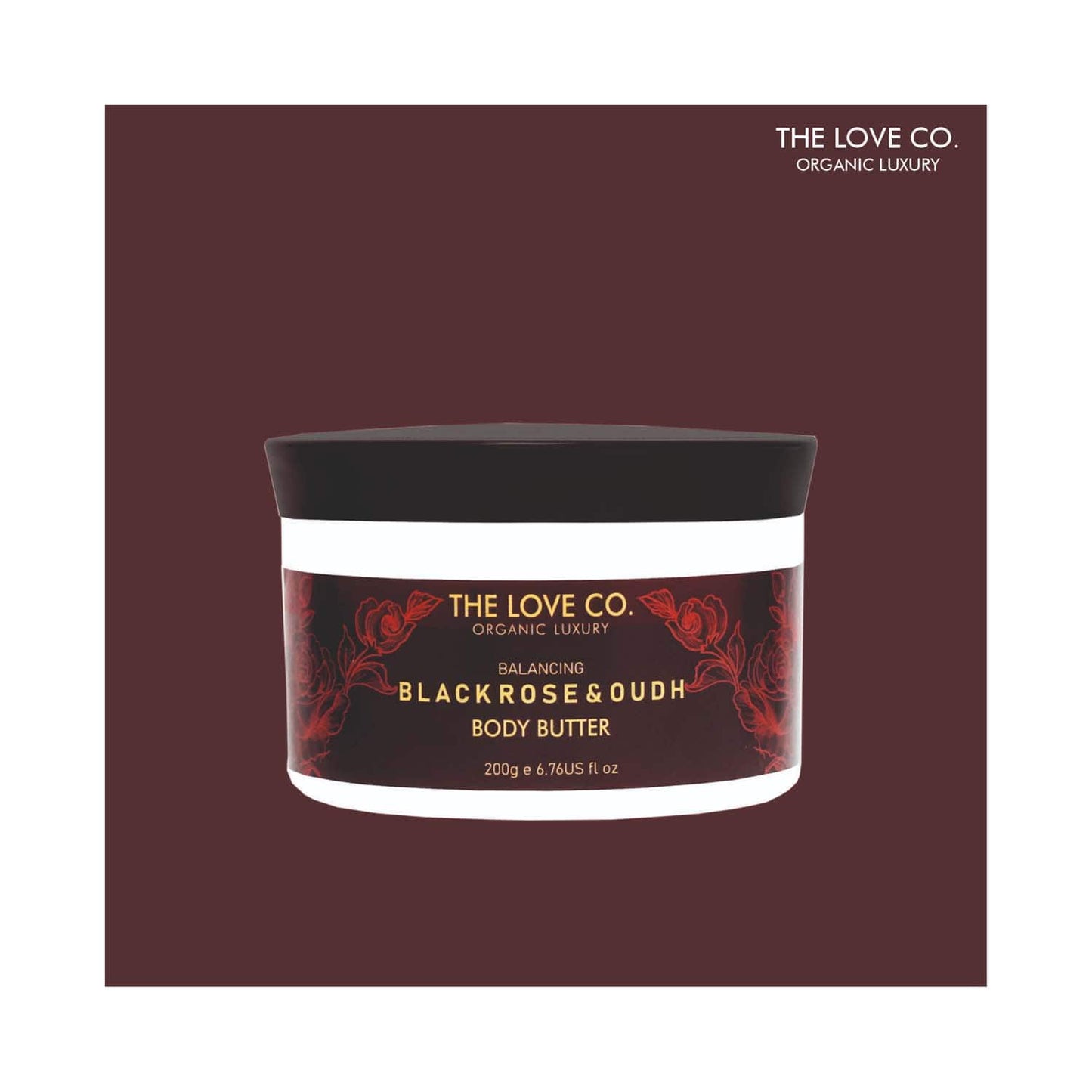 THE LOVE CO. The Love Co Black Rose Oud Body Butter Deep Moisturization With Shea Butter (200g)