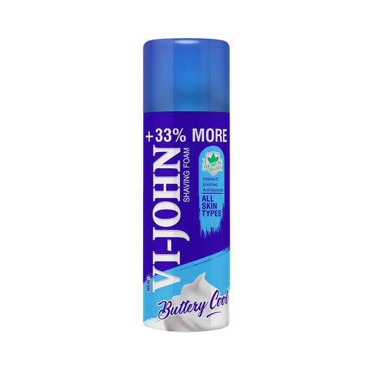 VI-JOHN Shaving Foam With Vitamin E Enriched & Antibacterial Properties (300g)