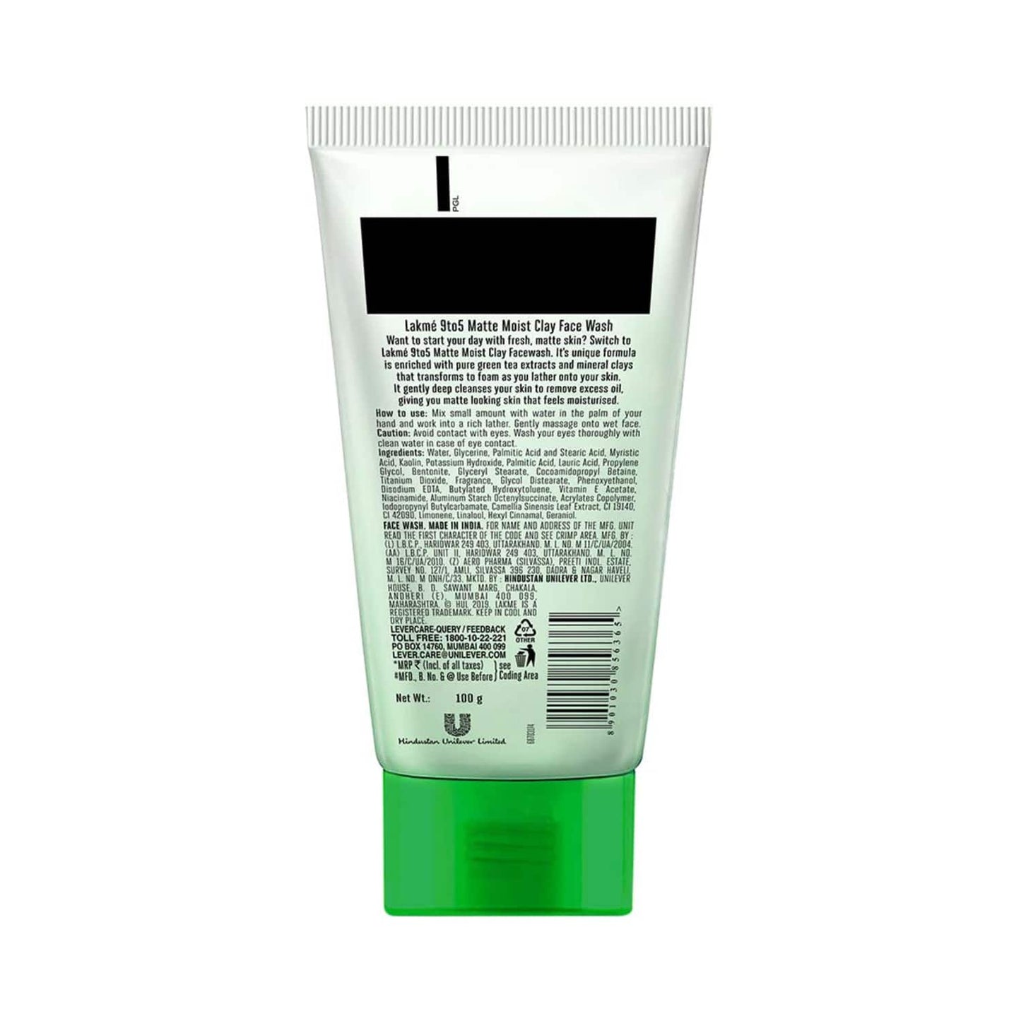 Lakme 9 To 5 Matte Moist Clay Facewash (100g)