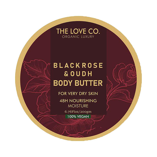 THE LOVE CO. The Love Co Black Rose Oud Body Butter Deep Moisturization With Shea Butter (200g)