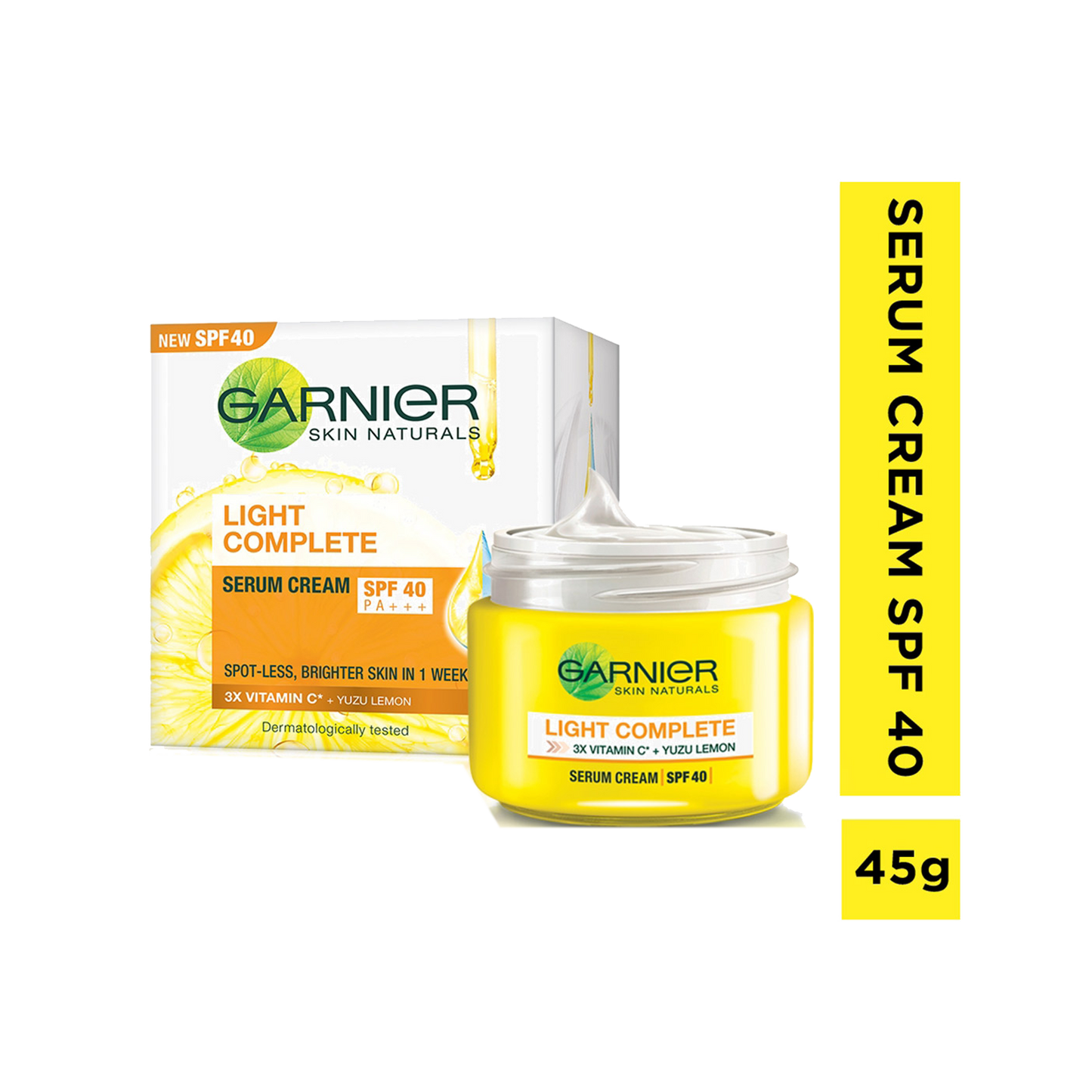 Garnier Bright Complete Serum Cream with Light Complete Body Lotion (45g)