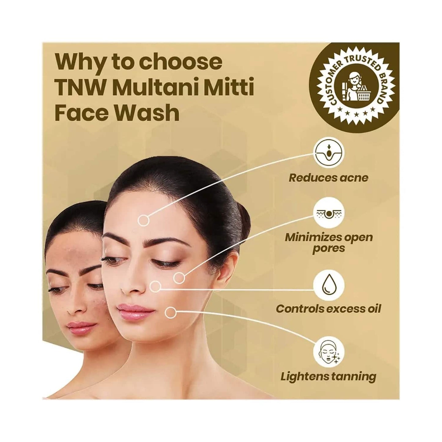 TNW The Natural Wash Multani Mitti Face Wash (100ml)