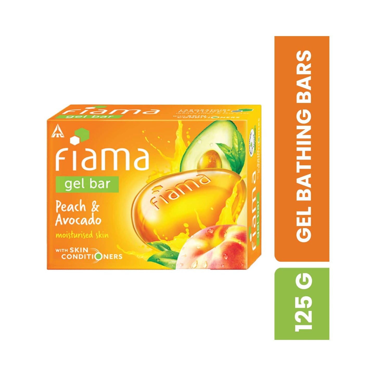 Fiama Peach And Avocado Moisturized Skin Gel Bar With Skin Conditioners (125g)