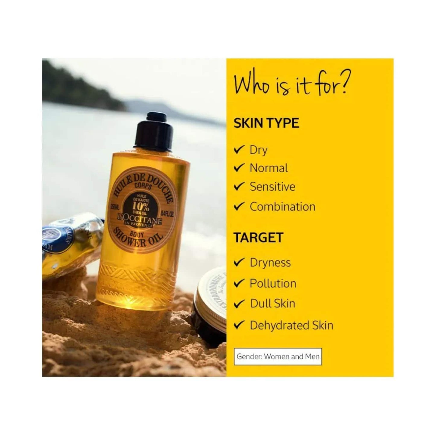 L'occitane Shea Fabulous Shower Oil - (250ml)