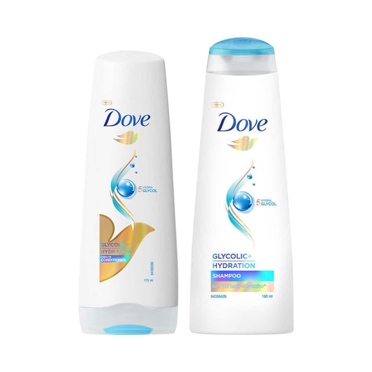 Dove Glycolic Hydration Combo - Shampoo (180 ml) + Conditioner (175 ml)