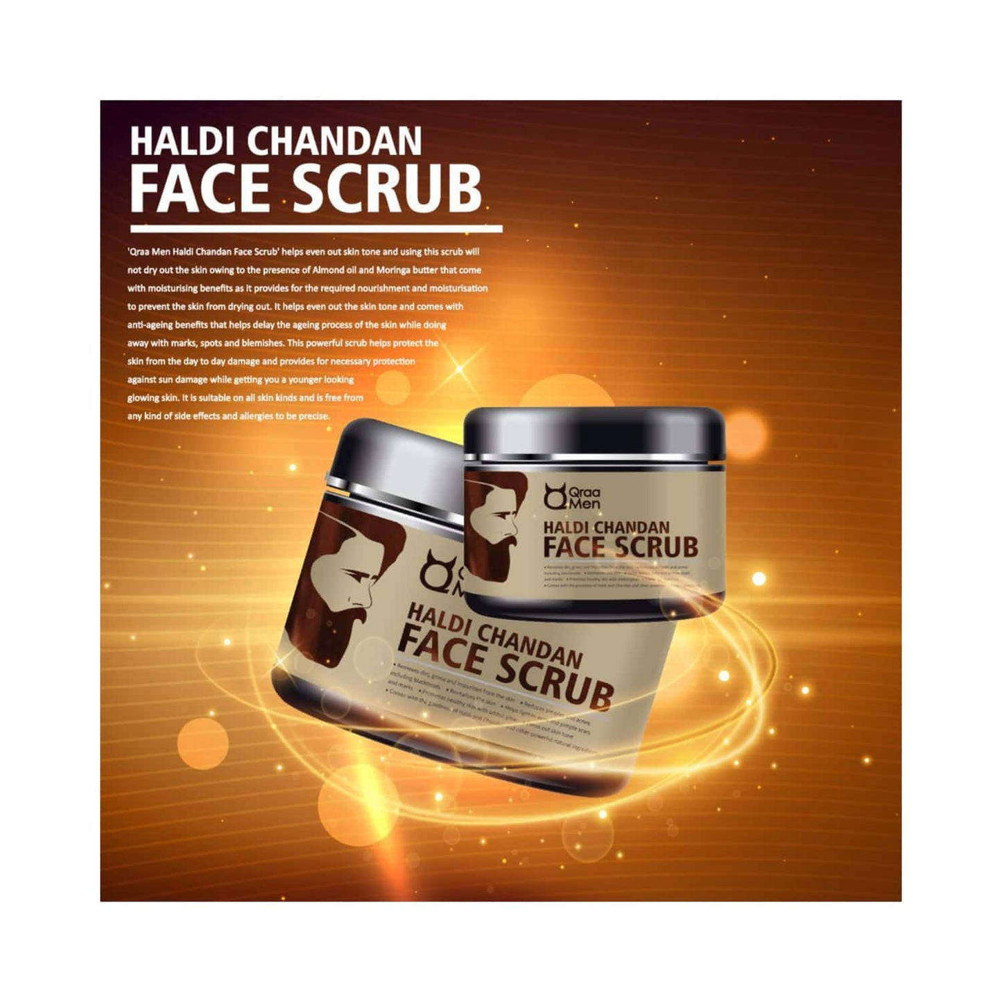 Qraamen Men Haldi Chandan Face Scrub (100 g)