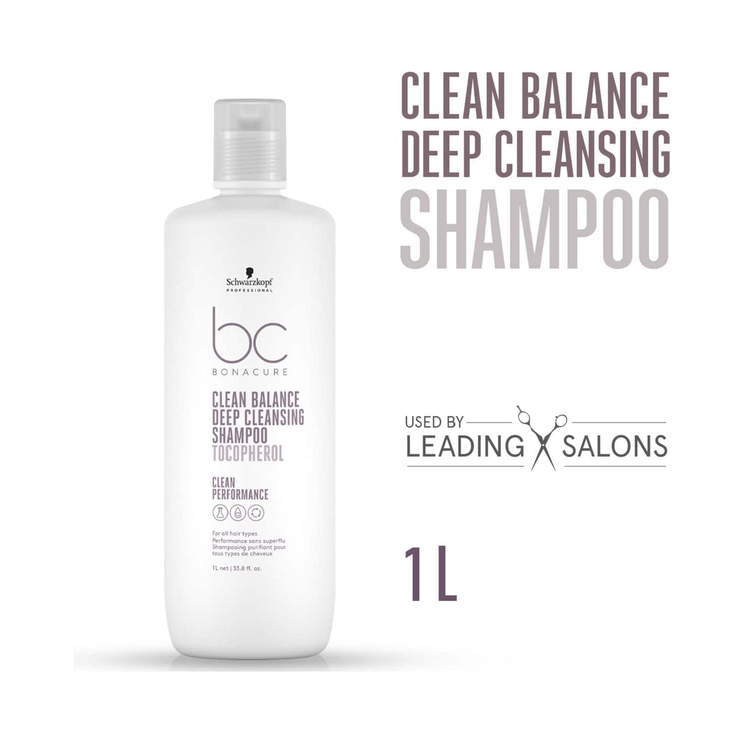 Schwarzkopf Professional Bonacure Clean Balance Deep Cleansing Shampoo With Tocopherol (1000ml)