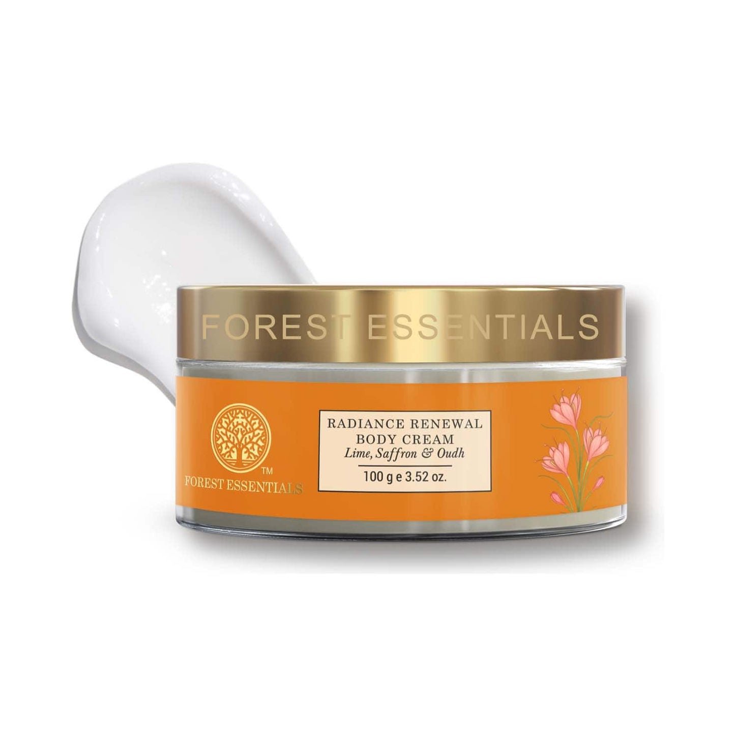 Forest Essentials Radiance Renewal Lime Saffron and Oudh Ayurvedic Body Cream (100 g)